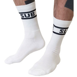 Mr B - Mister B Chaussettes blanches Sub Crew Socks